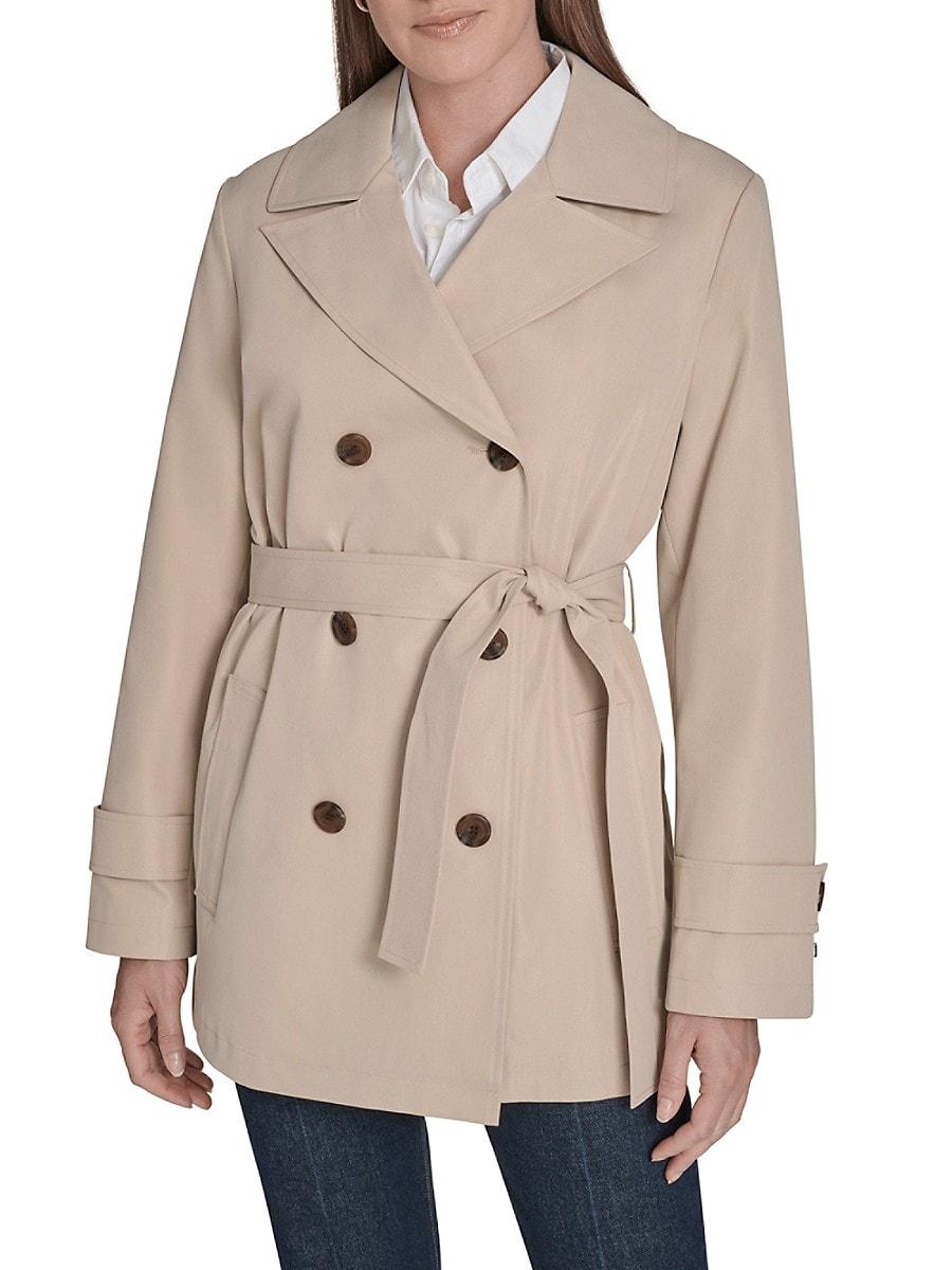 Tommy Hilfiger Double-breasted Trench Coat in Natural Lyst UK