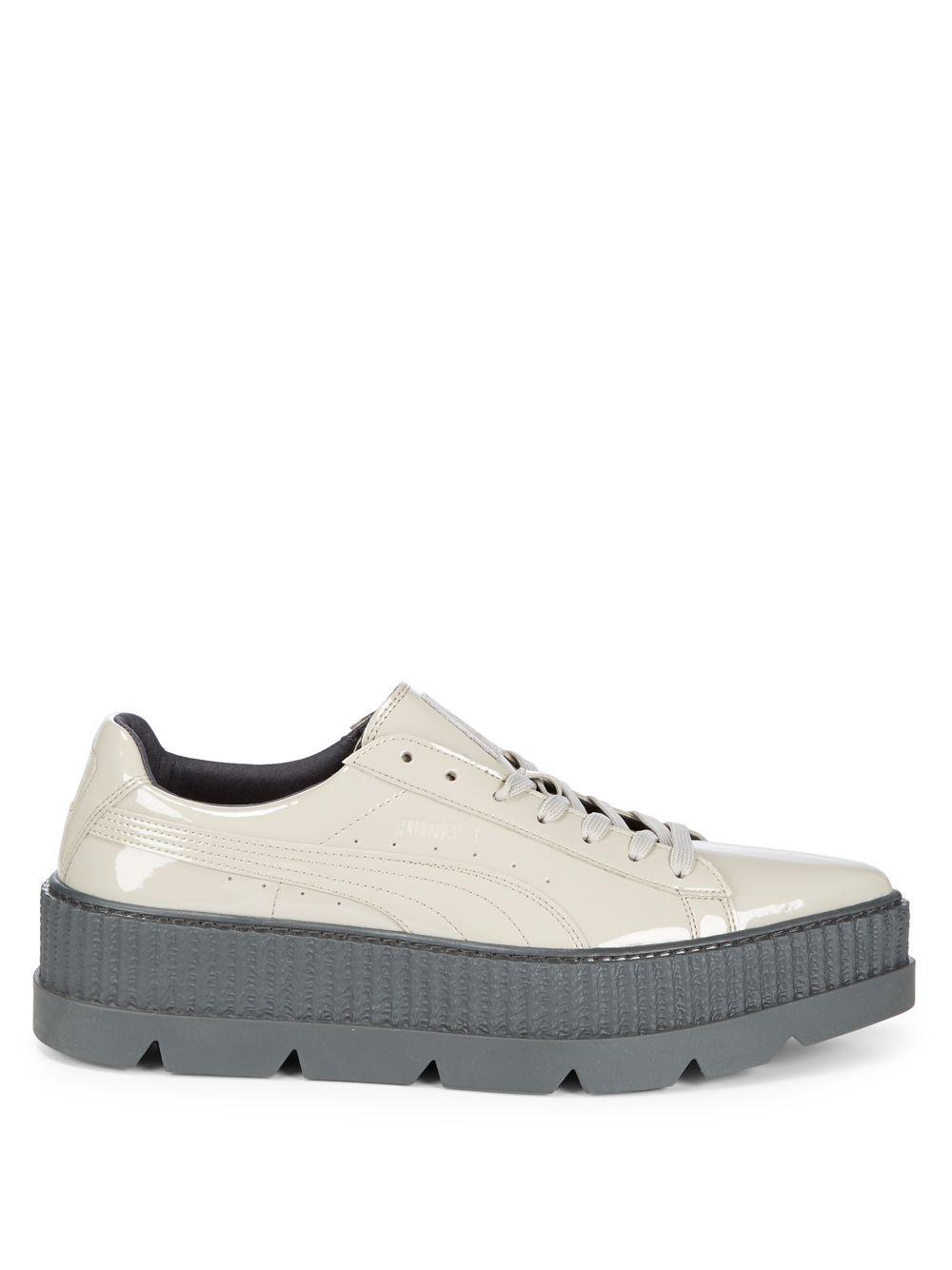 Puma Leather Fenty Pointy Creeper Dove Patent 6 Uk In Grey Gray Save 71 Lyst