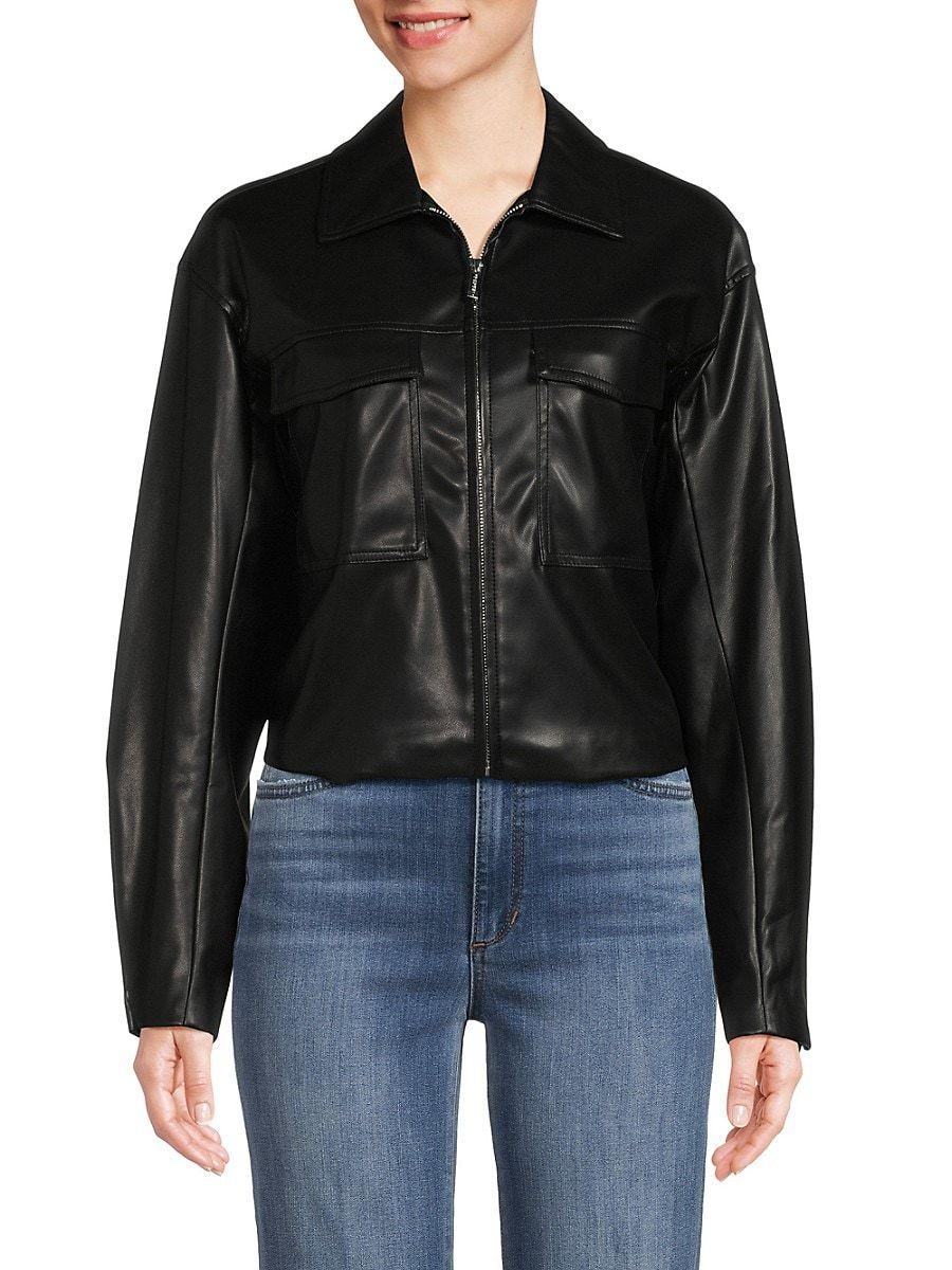 Calvin klein leather biker jacket cheap