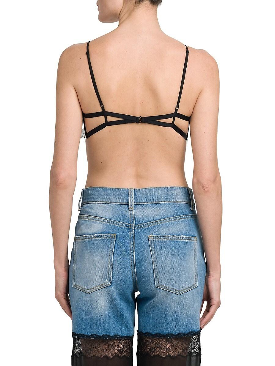 インナー・ルームウェアその他 NENSI DOJAKA 'Exploding Flower' bra Black Black Exploding Flower Bra by Nensi Dojaka on Sale