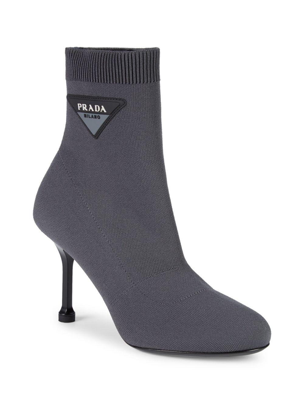 Gray sock boots top