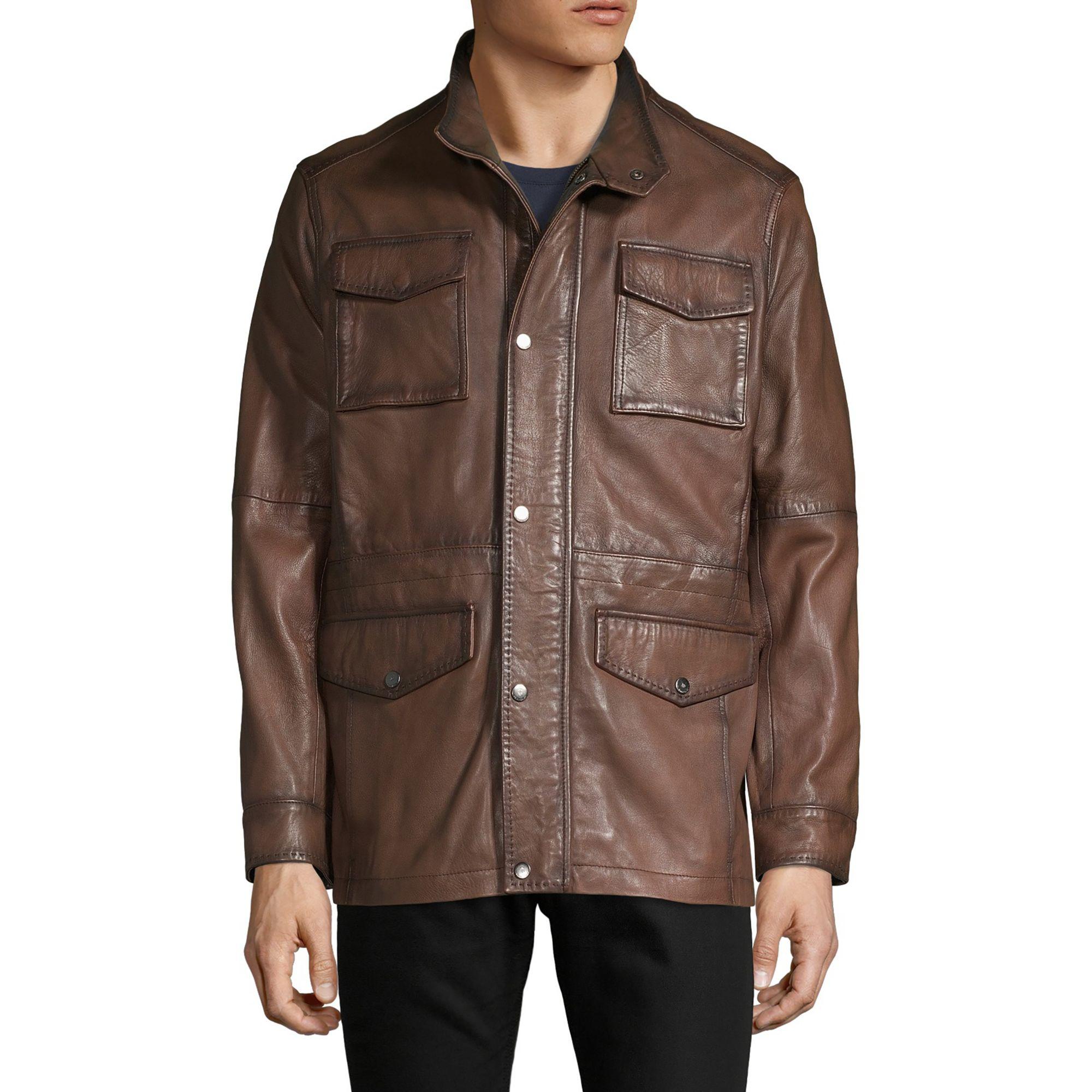 Rainforest Leather Patch Pocket Jacket in Brown for Men - Lyst