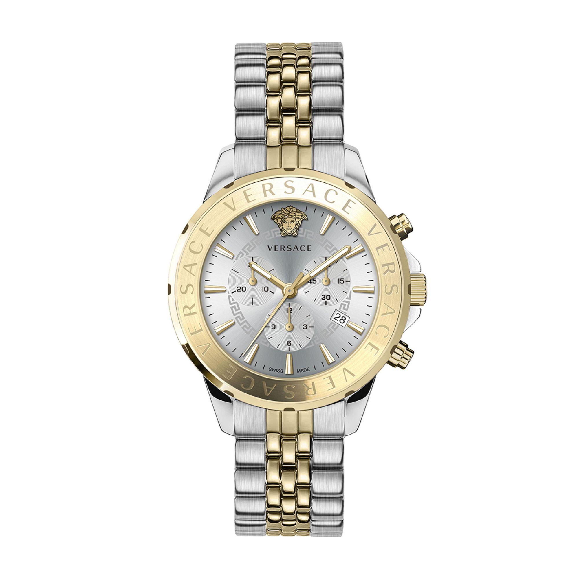 Versace Twotone Stainless Steel Bracelet Watch in Metallic for Men Lyst