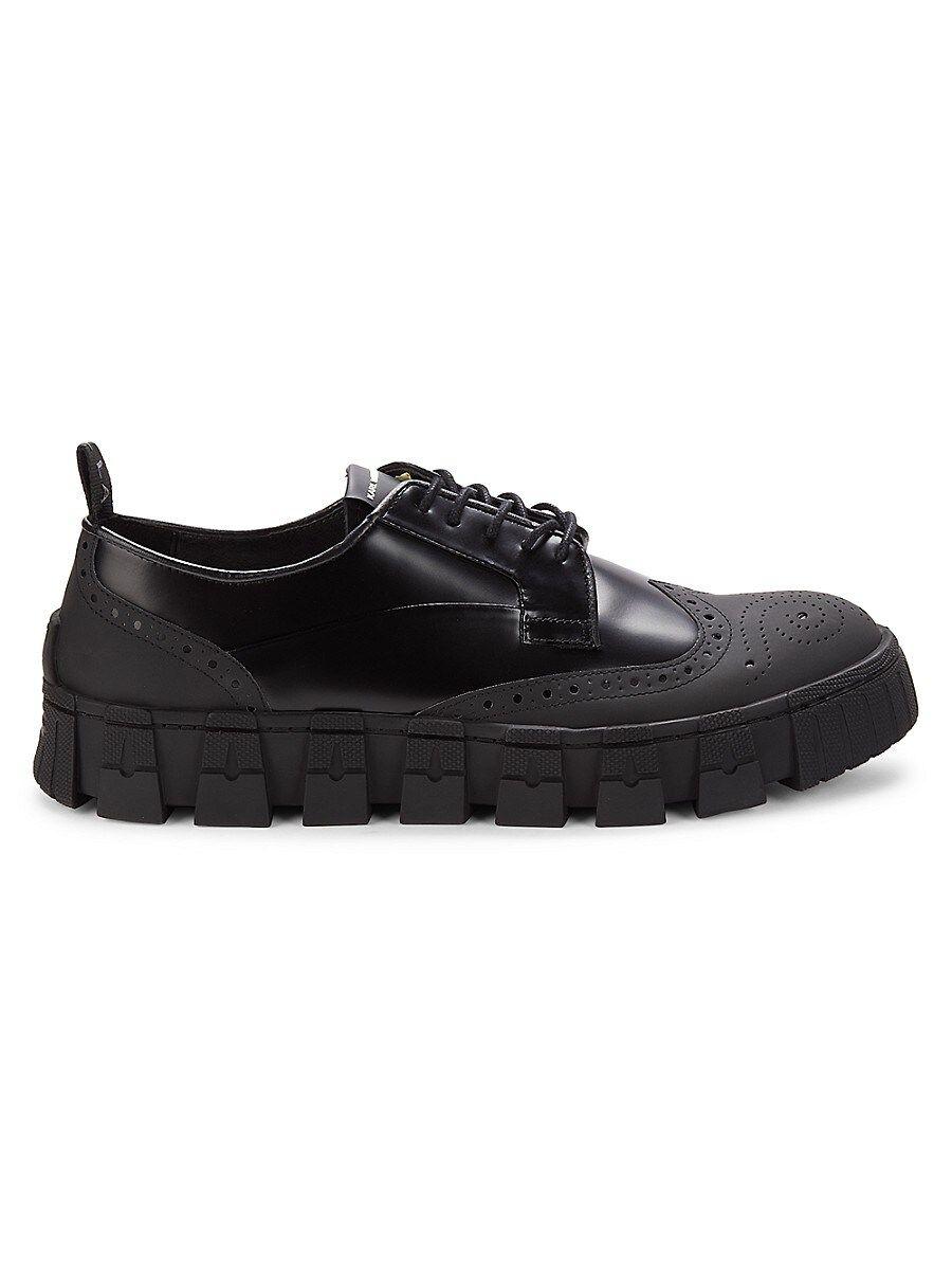 Karl Lagerfeld Leather Derby Shoes in Black for Men | Lyst