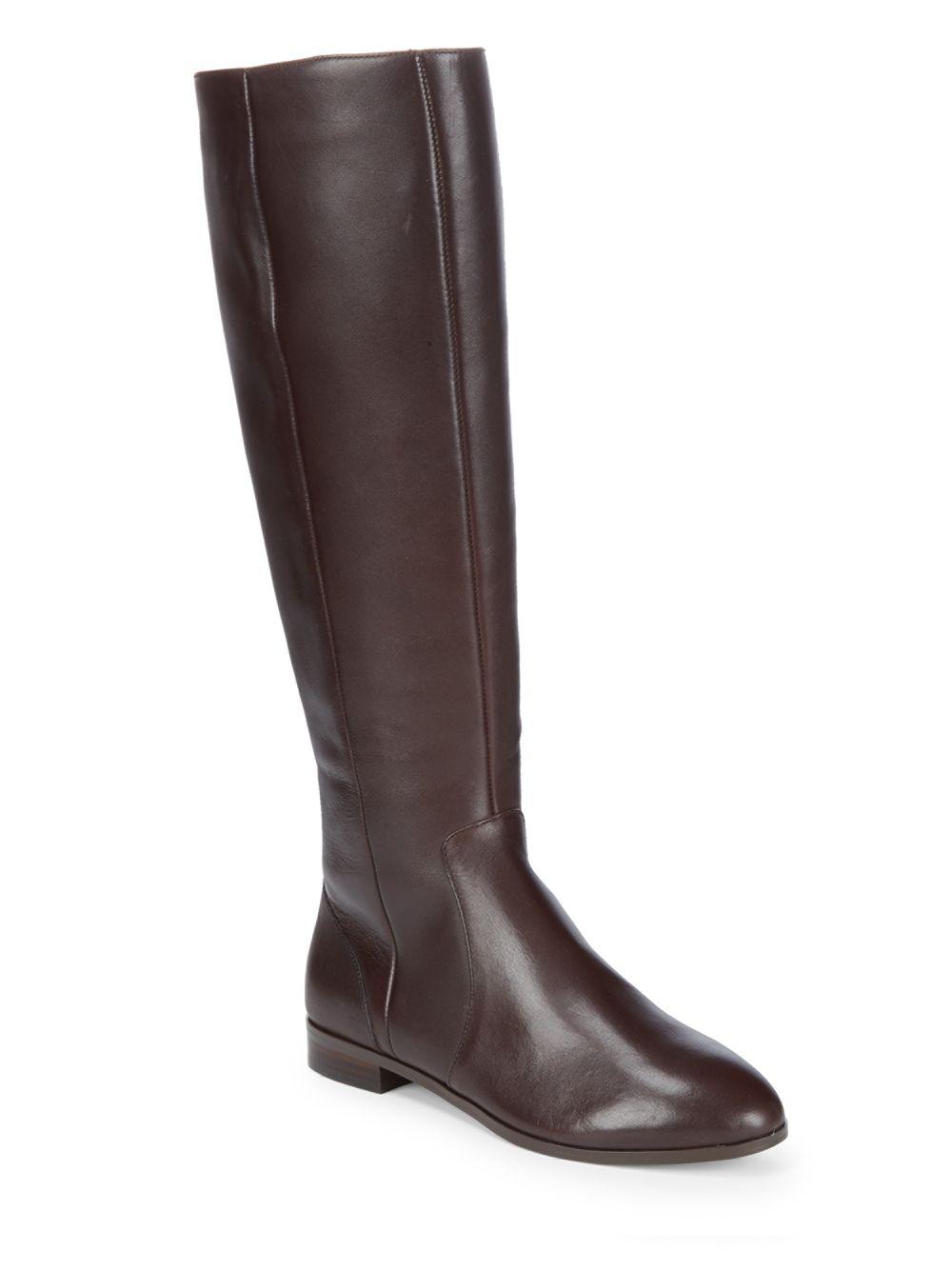 Saks Fifth Avenue Leather Robin Knee-high Boots in Brown - Lyst