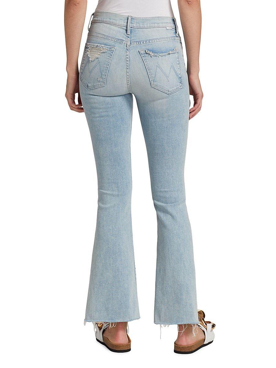 Mother Weekender Fray Flare Jeans in Blue | Lyst
