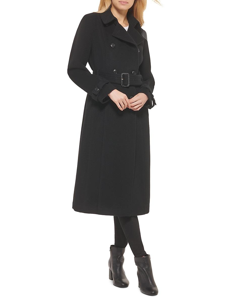 Cole haan slick wool wrap coat 2025