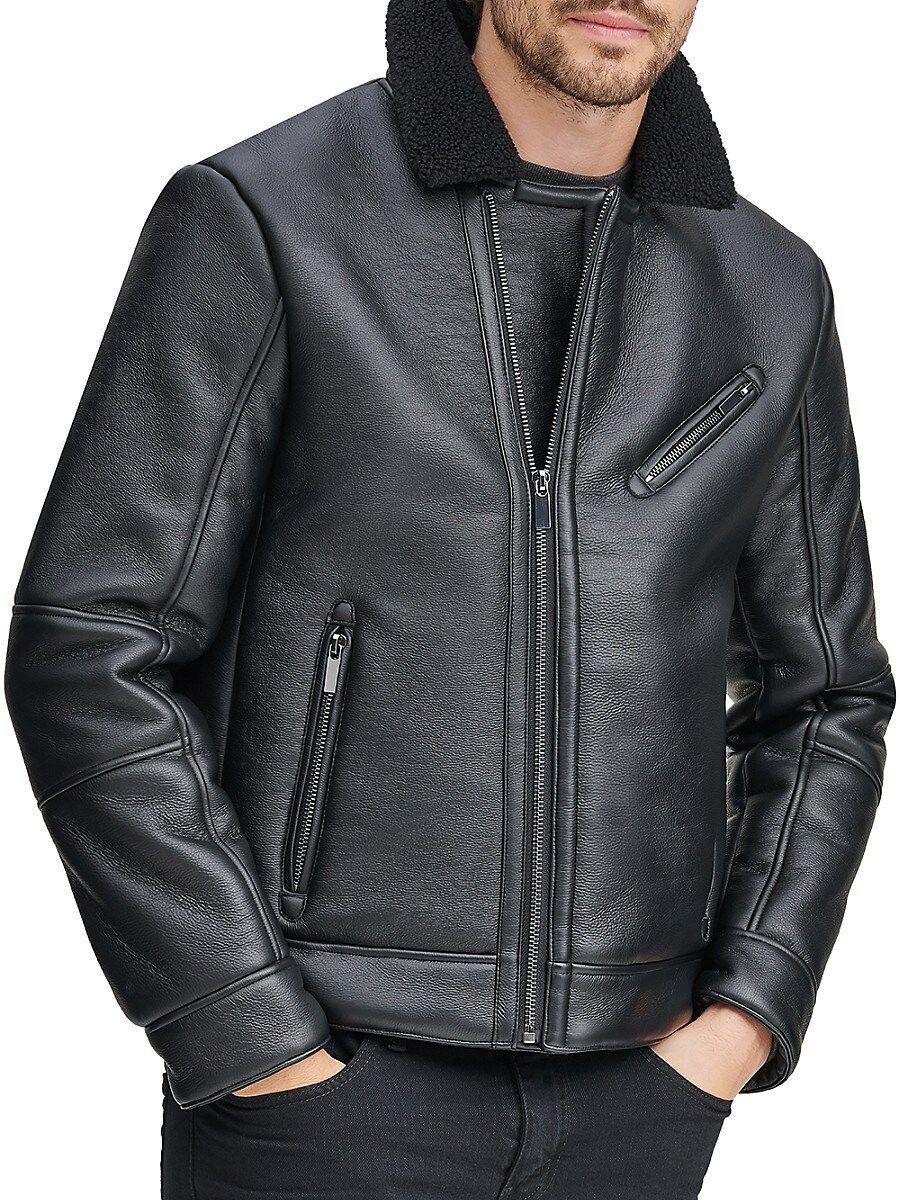 fur trimmed biker jacket