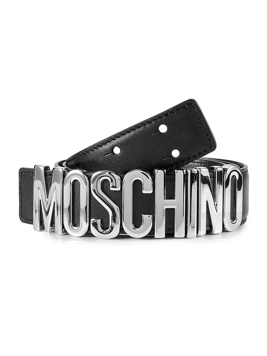 Black moschino belt best sale