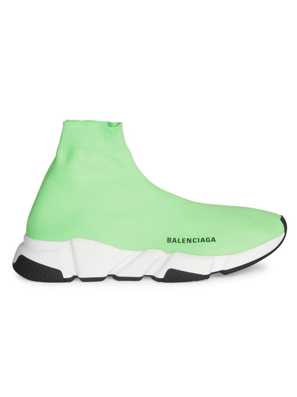 lime green balenciaga sock shoes