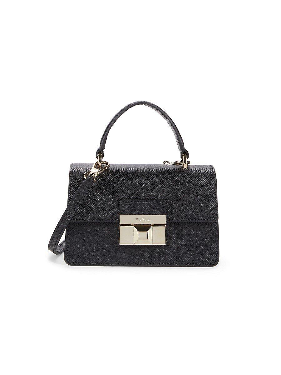 Furla Venere Micro Mini Top Handle Bag in Black | Lyst