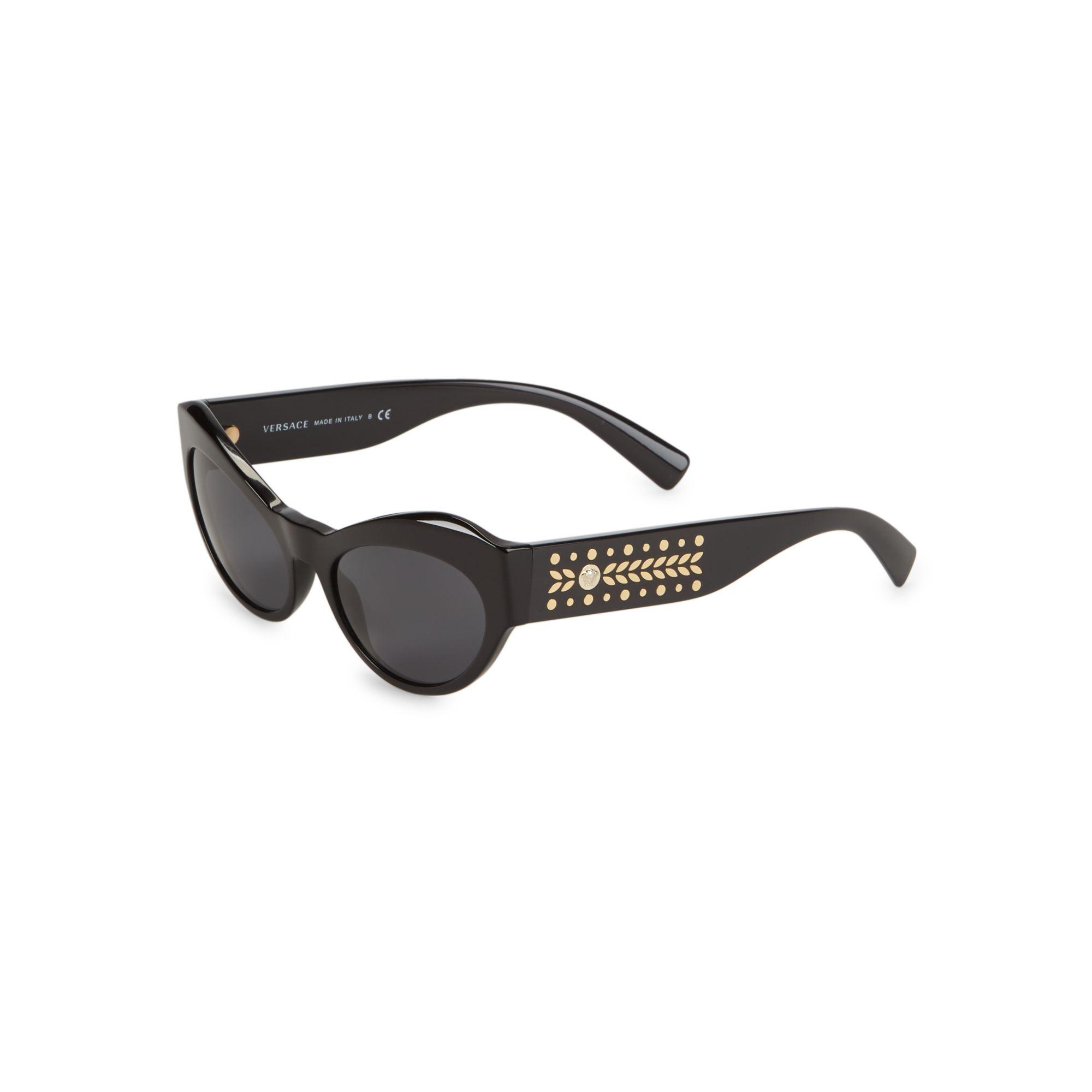 Versace 54mm Cat Eye Sunglasses in Black Lyst