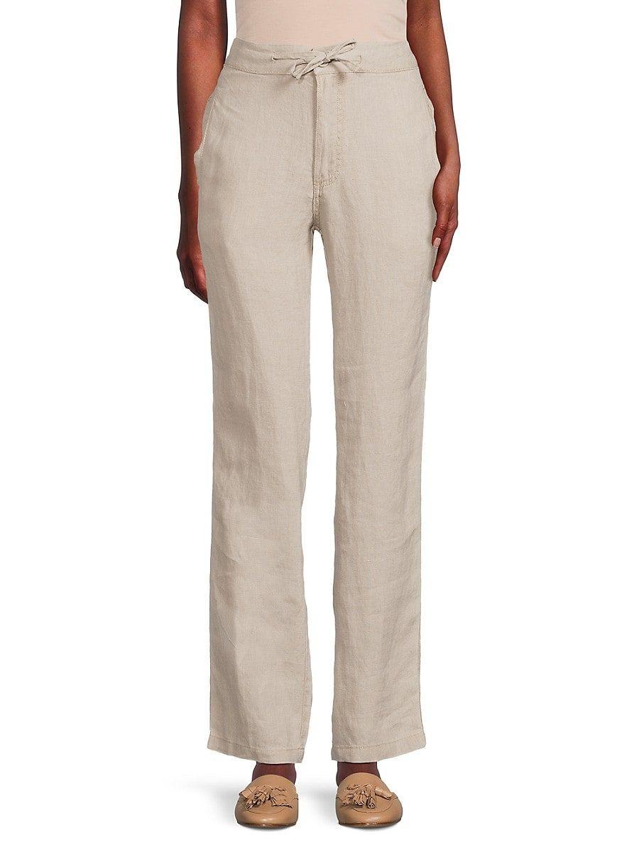 Onia Collin Linen Pants in Natural | Lyst