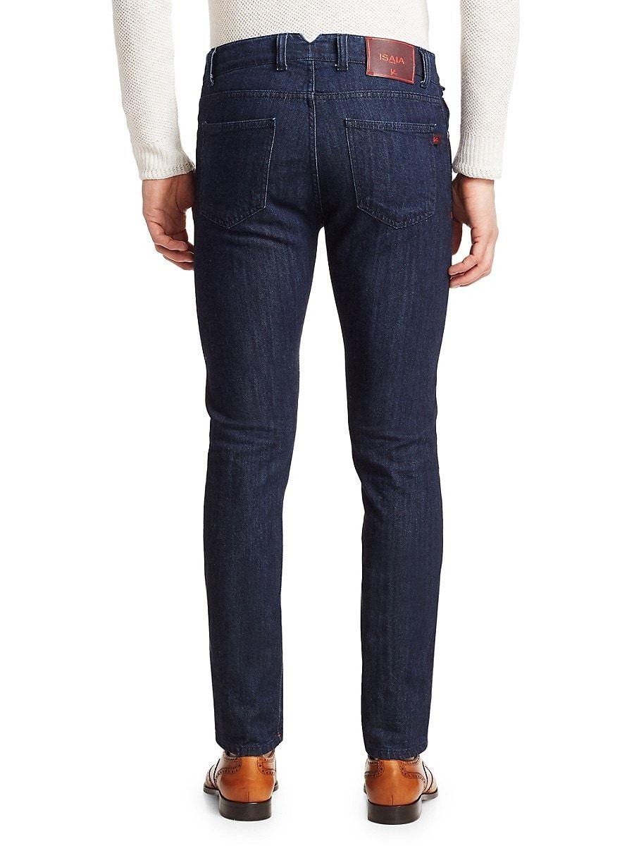 Isaia Slim-fit Jeans in Blue for Men Lyst