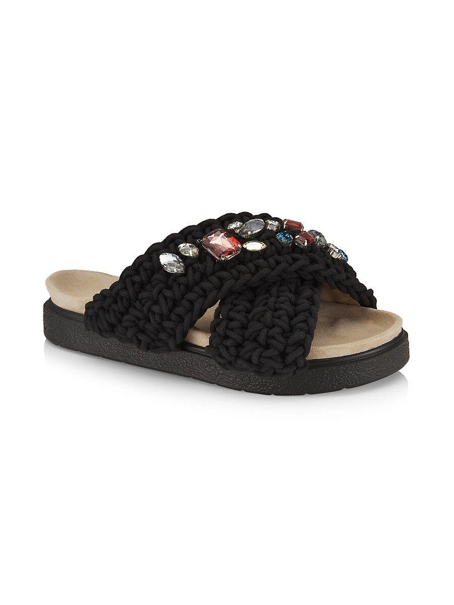 Inuikii Woven Stone Slide Sandals in Metallic | Lyst