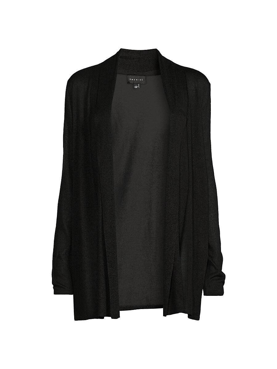 Premise Studio Long Sleeve Open Front Cardigan in Black Lyst UK