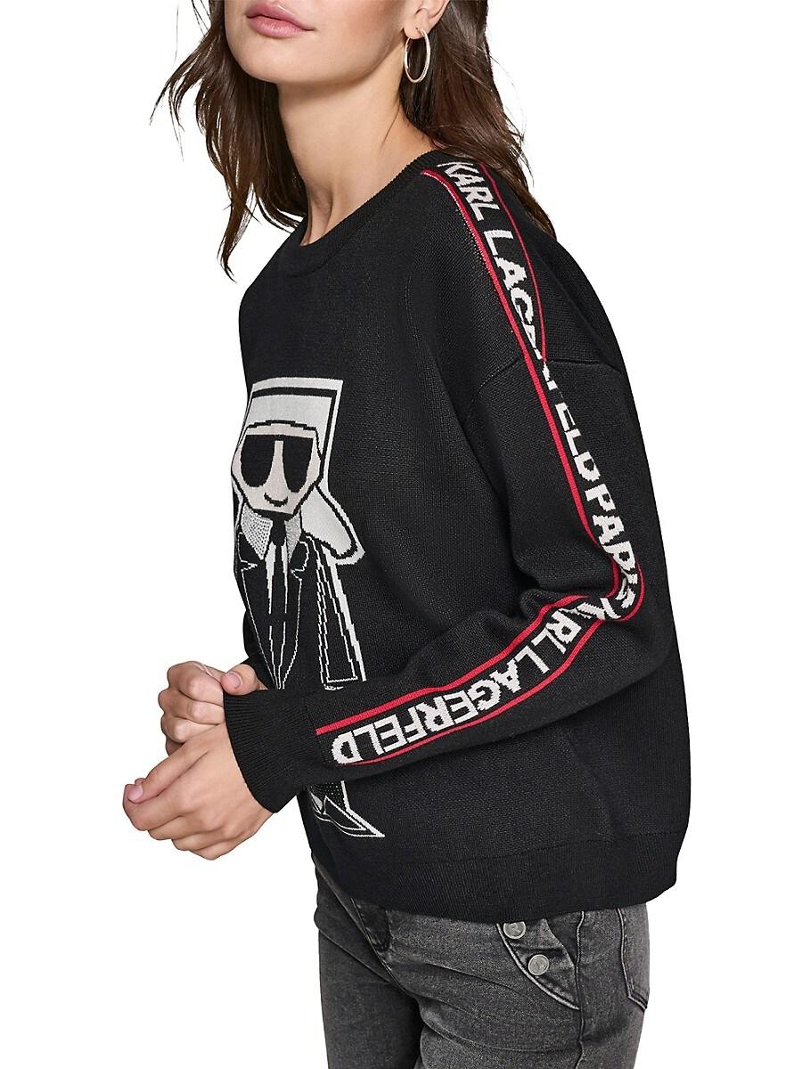 Karl Lagerfeld Logo Sweatshirt Black Karl Lagerfeld Logo Print