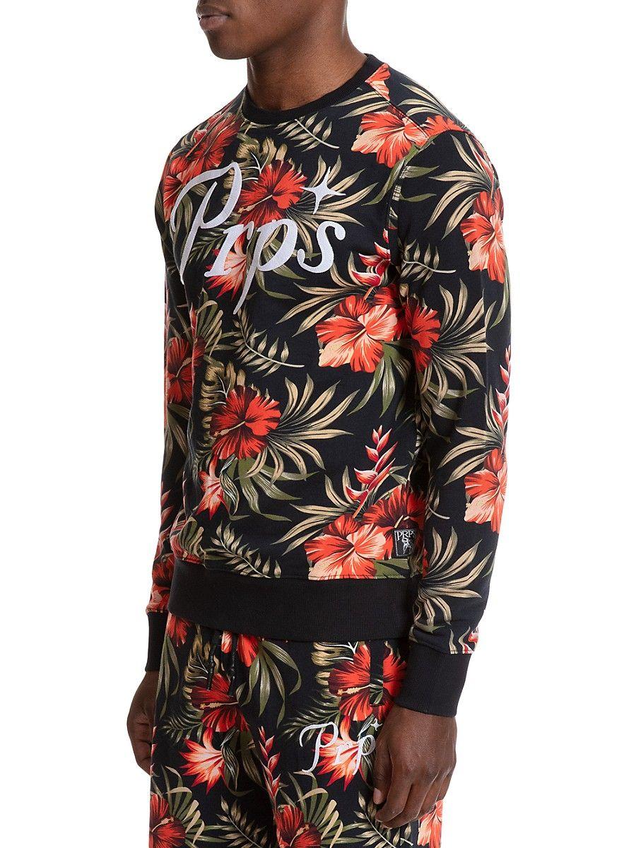 Floral print sweatshirt best sale mens