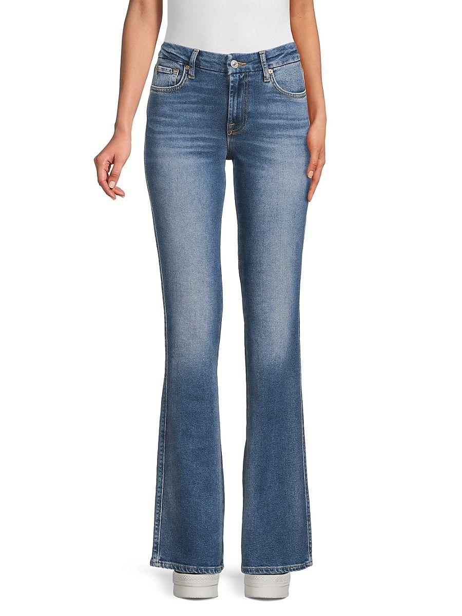 7 For All Mankind Kimmie Mid Rise Bootcut Jeans in Blue | Lyst