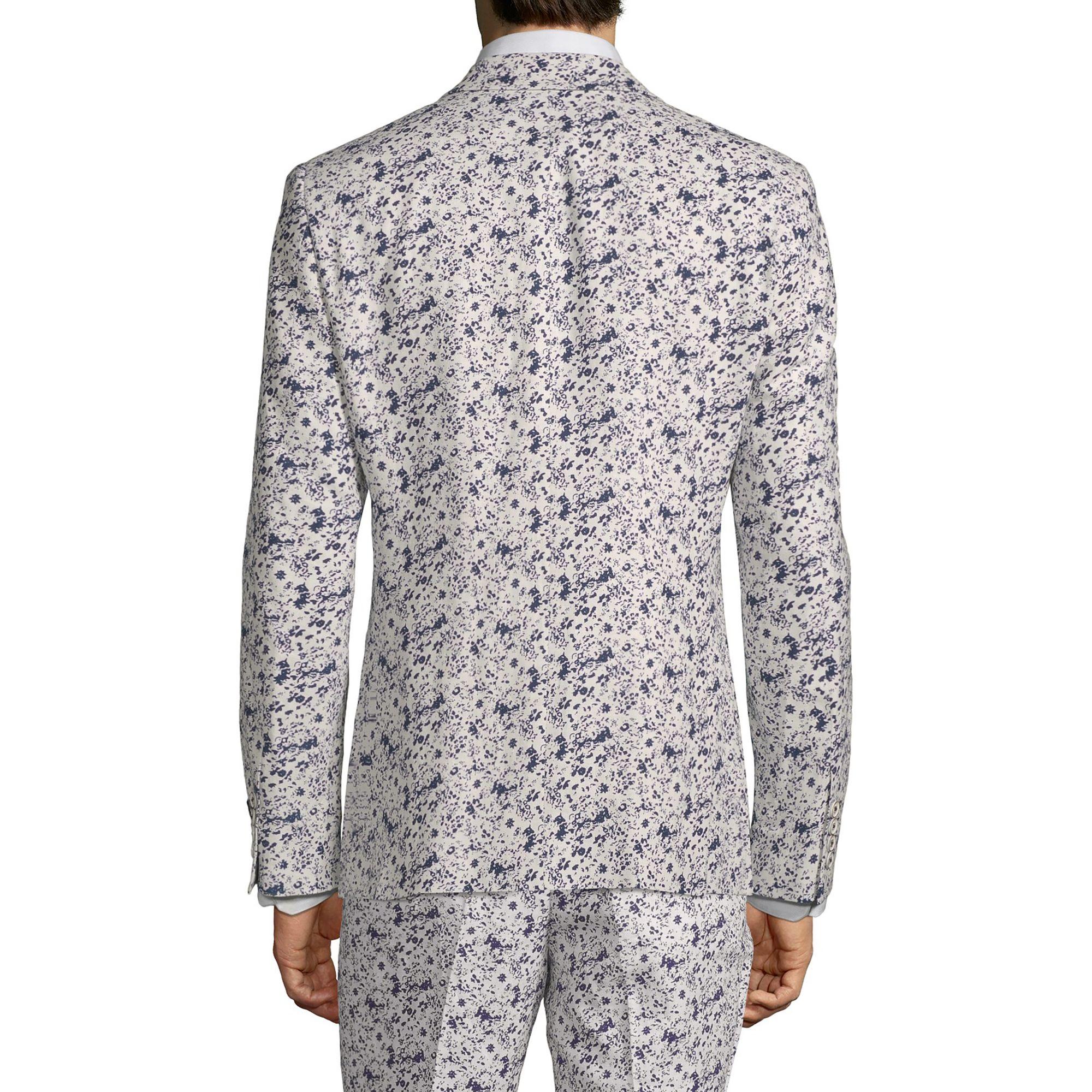 paisley and gray white floral jacket