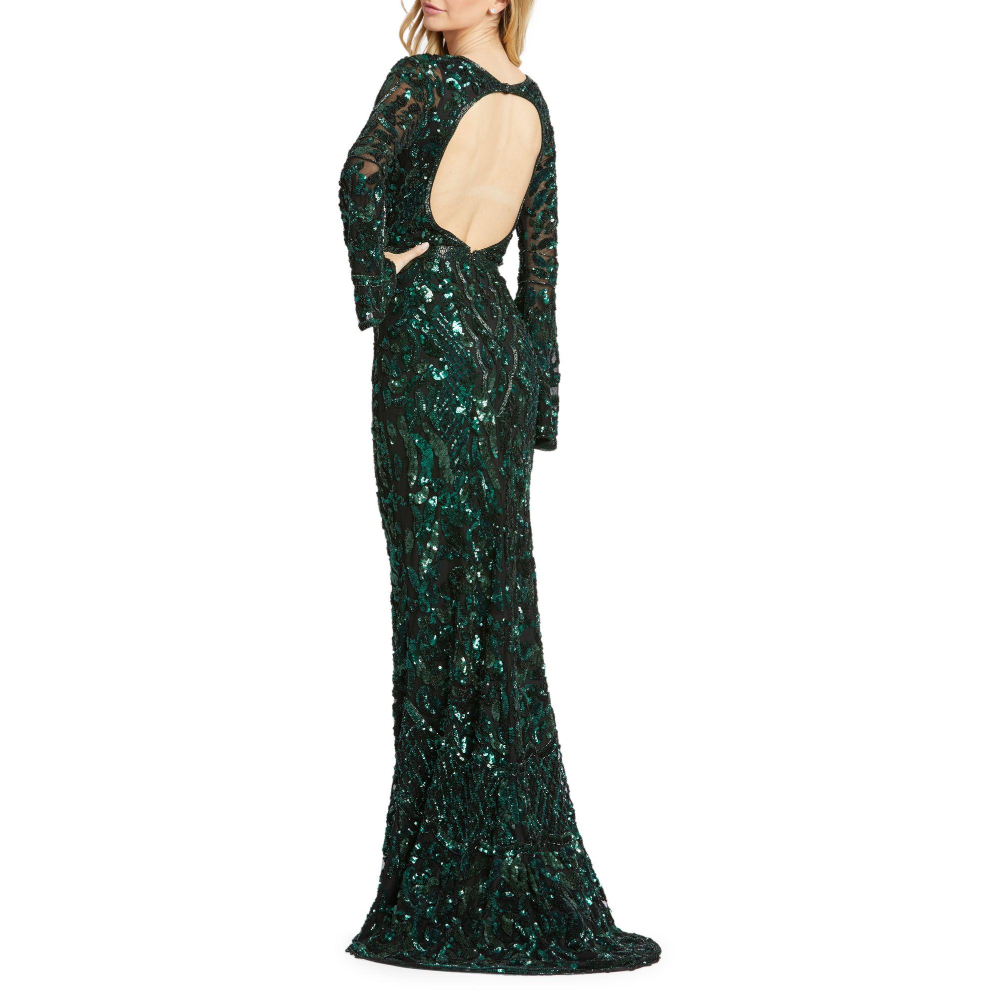 mac duggal column gown