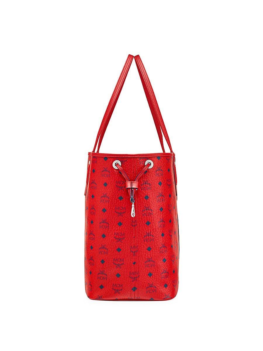 MCM Large Liz Reversible Visetos Shopper in Red