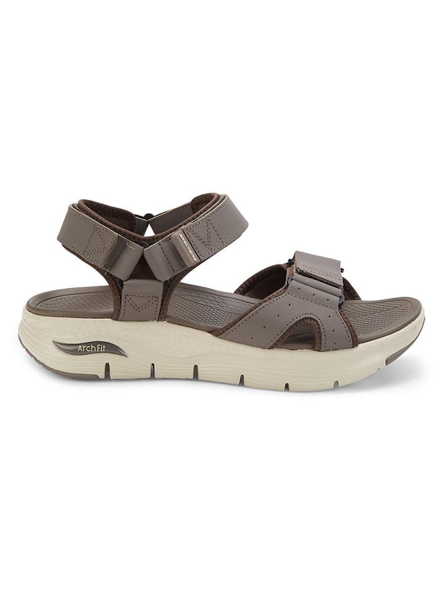 Skechers Arch Fit Sandals in Brown | Lyst