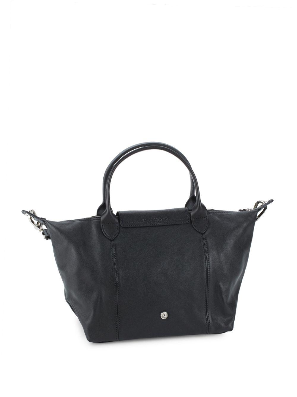 Longchamp Classic Leather Shoulder Bag in Black Lyst