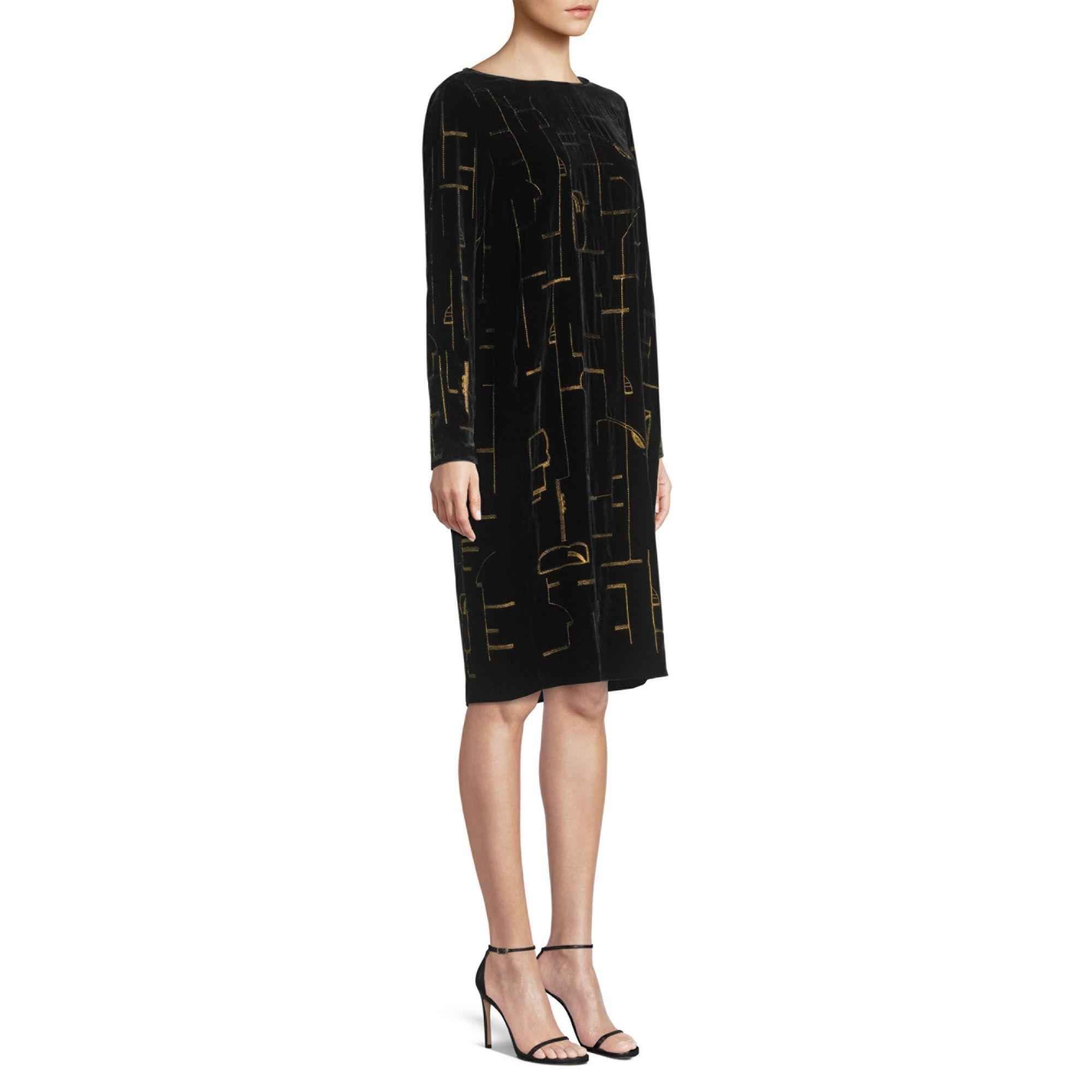 velour shift dress