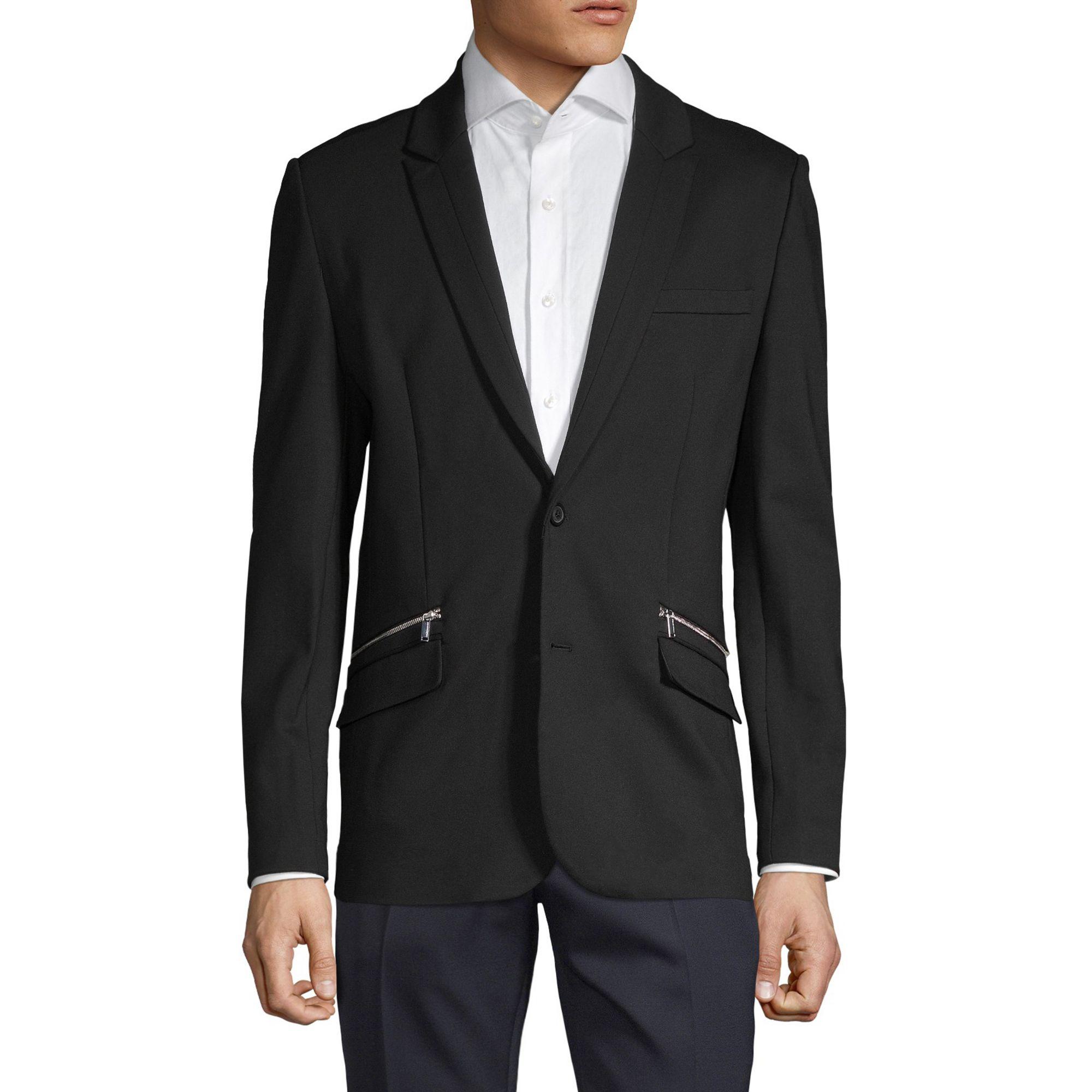 Karl Lagerfeld Synthetic Standard-fit Stretch Blazer in Black for Men ...