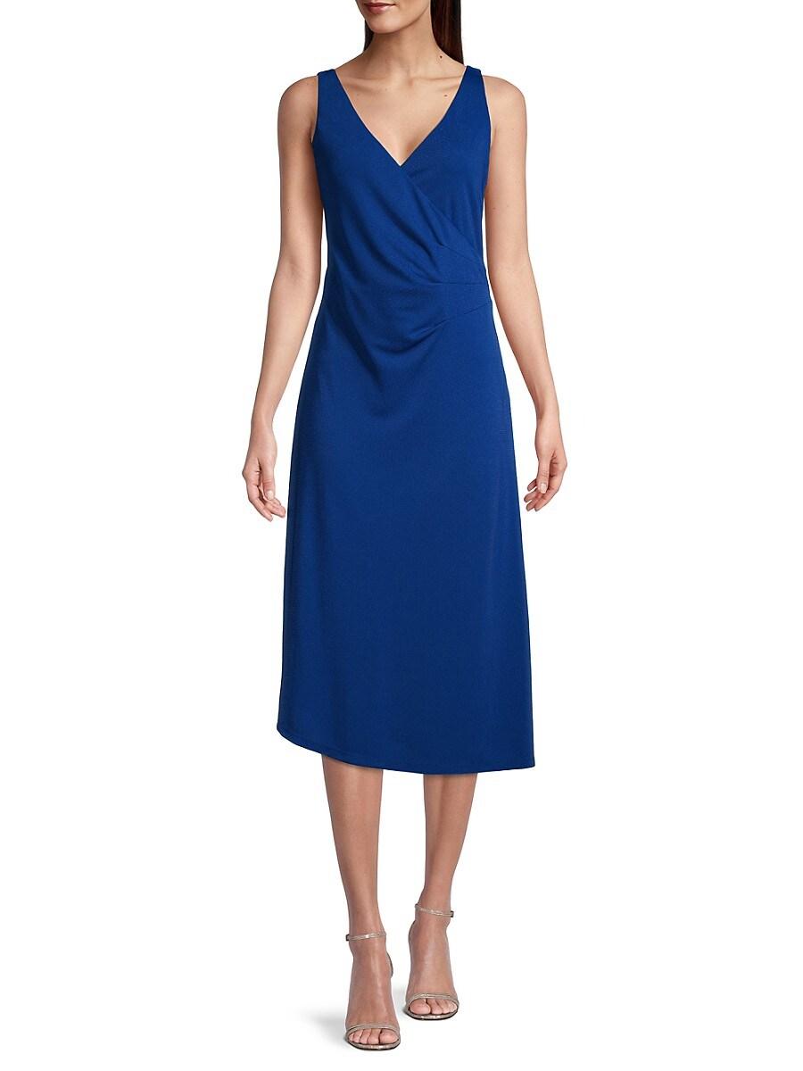 Donna Karan Tuck detail Sleeveless Dress in Blue Lyst UK