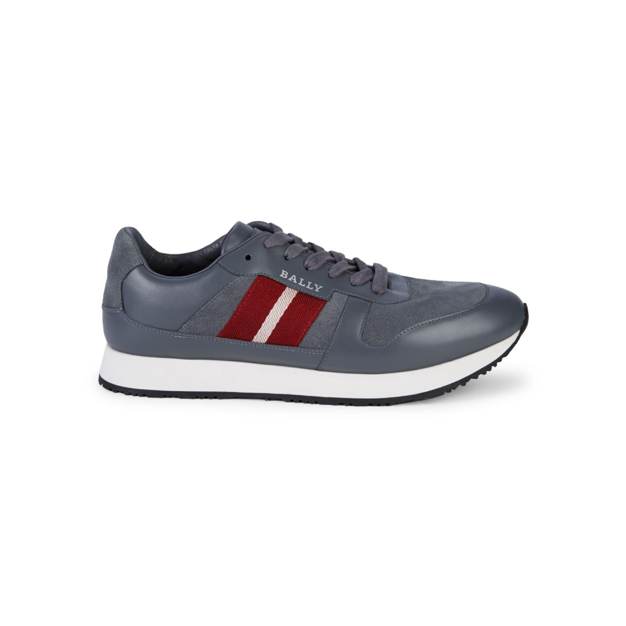 Bally Sprinter Striped Sneakers in Gray for Men | Lyst