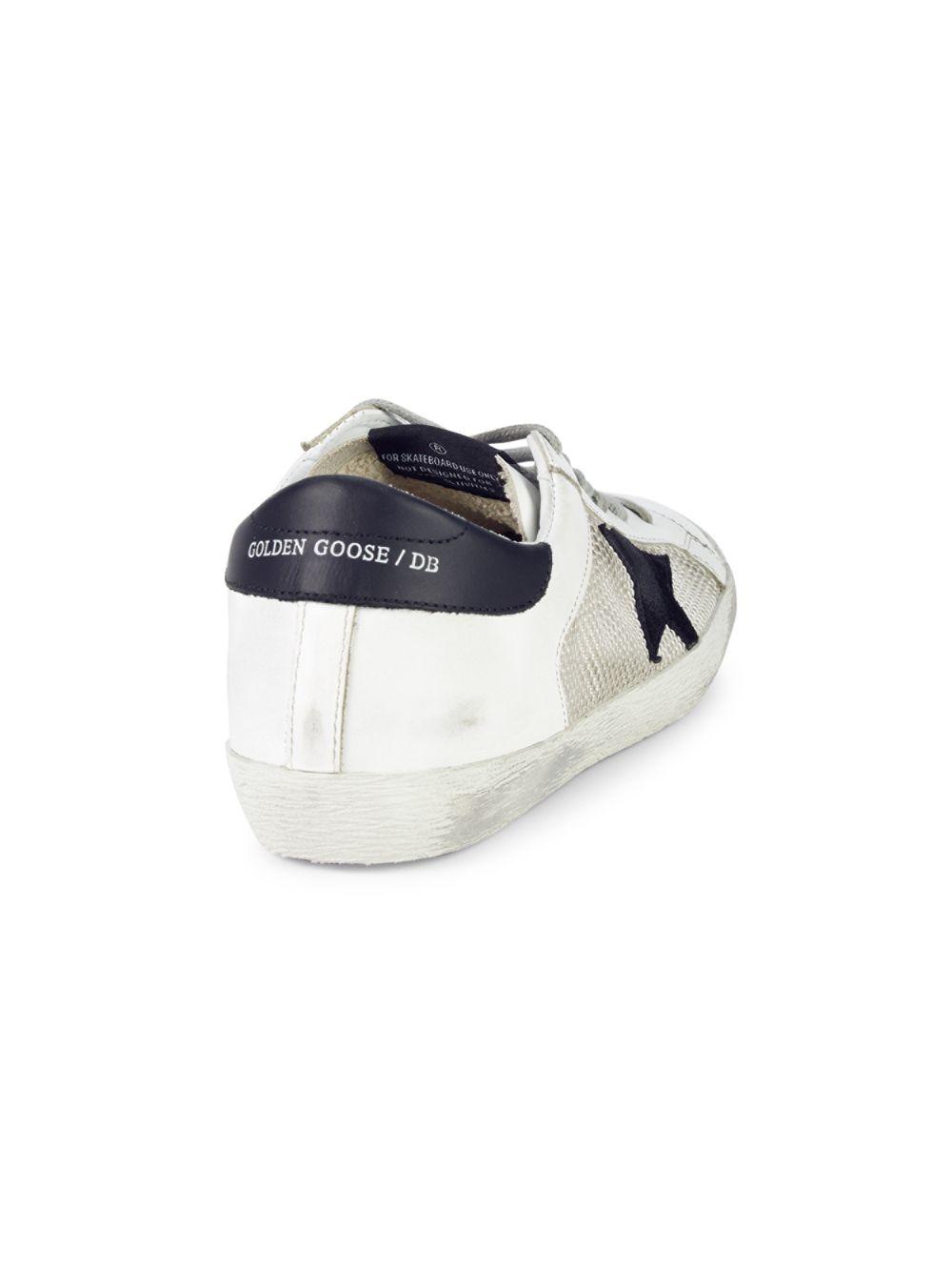 Golden Goose Leather Superstar Mixed Media Sneakers in White - Lyst