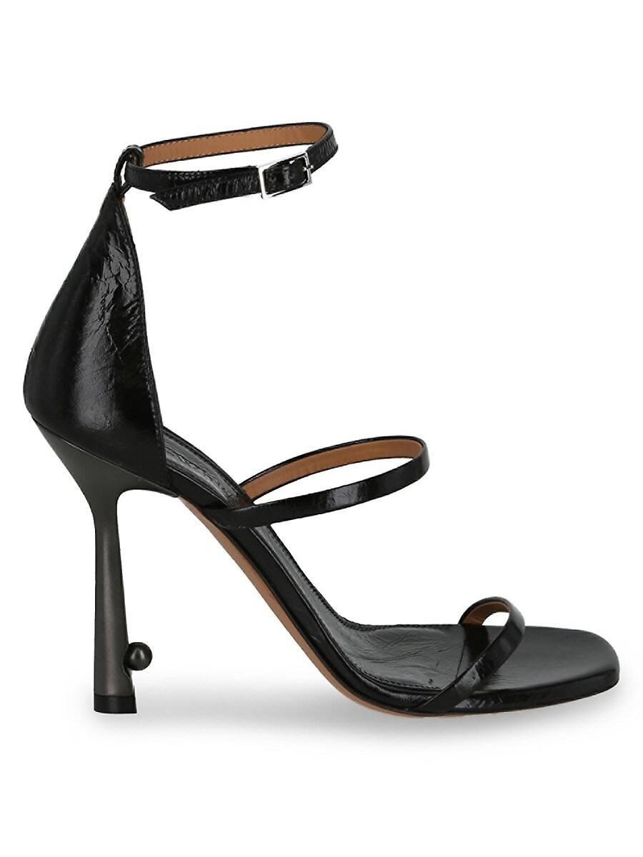 シューズ・サンダルその他 Off-White Woman Heeled sandals Black OWIJ042S24LEA001 1010 Off-White Jug wedge-heel Leather Sandals | Black | FARFETCH
