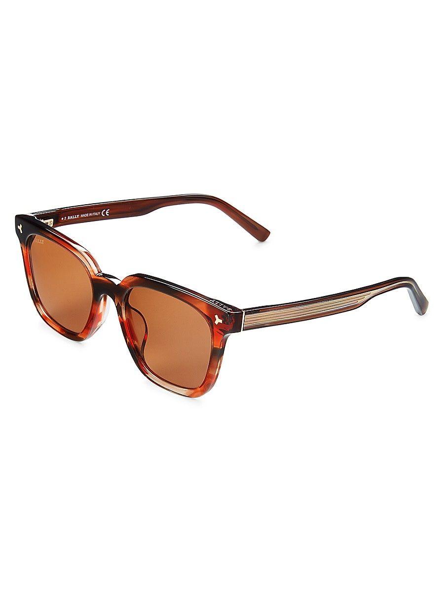 Bally 54mm Square Sunglasses in Brown | Lyst