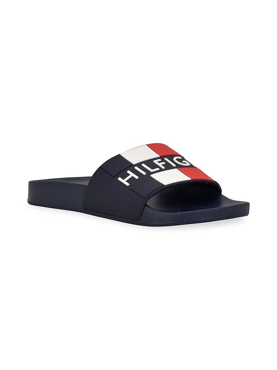 Blue tommy clearance hilfiger slides