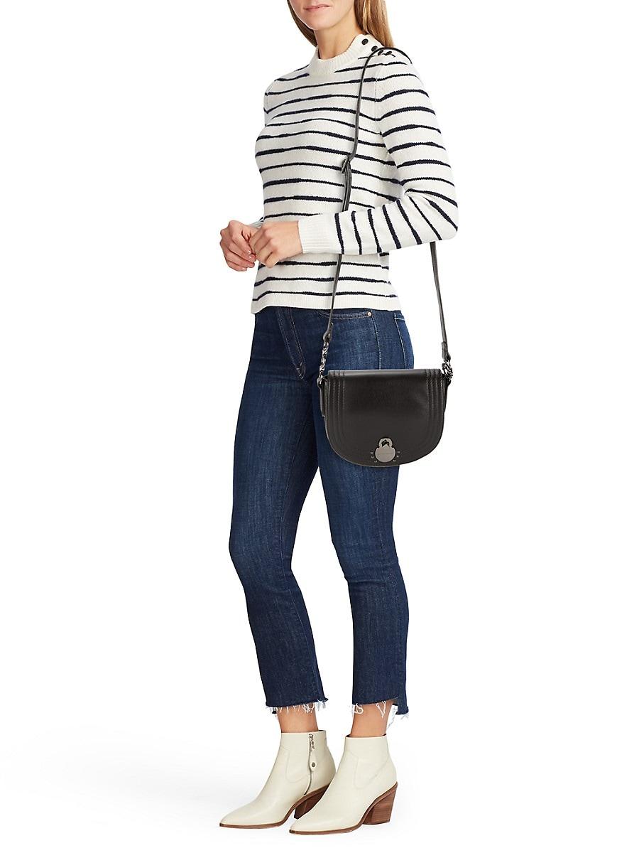 longchamp leather saddle bolsa