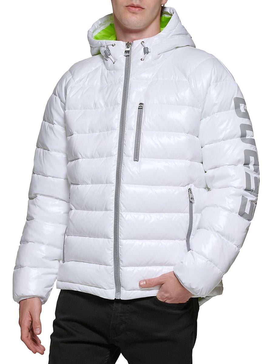 Guess white shop puffer jacket