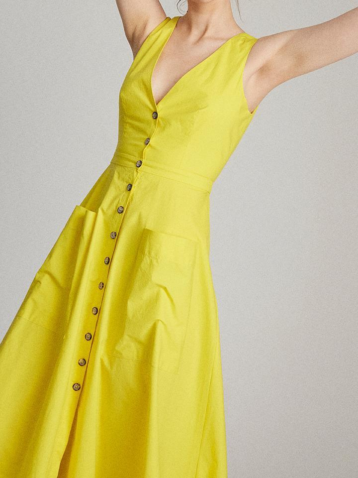 Saloni Cotton Zoey Dress in Bright 