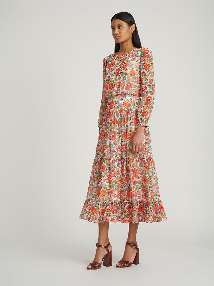 Saloni Silk Isabel Dress | Lyst
