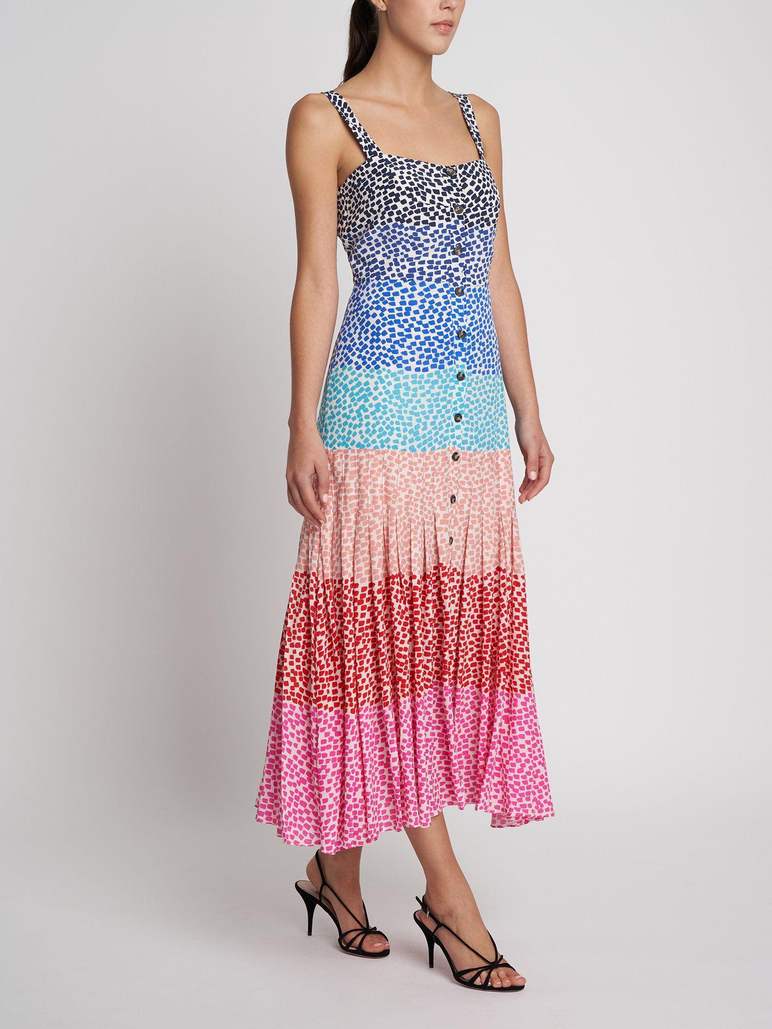 Saloni Silk Karen Dress | Lyst
