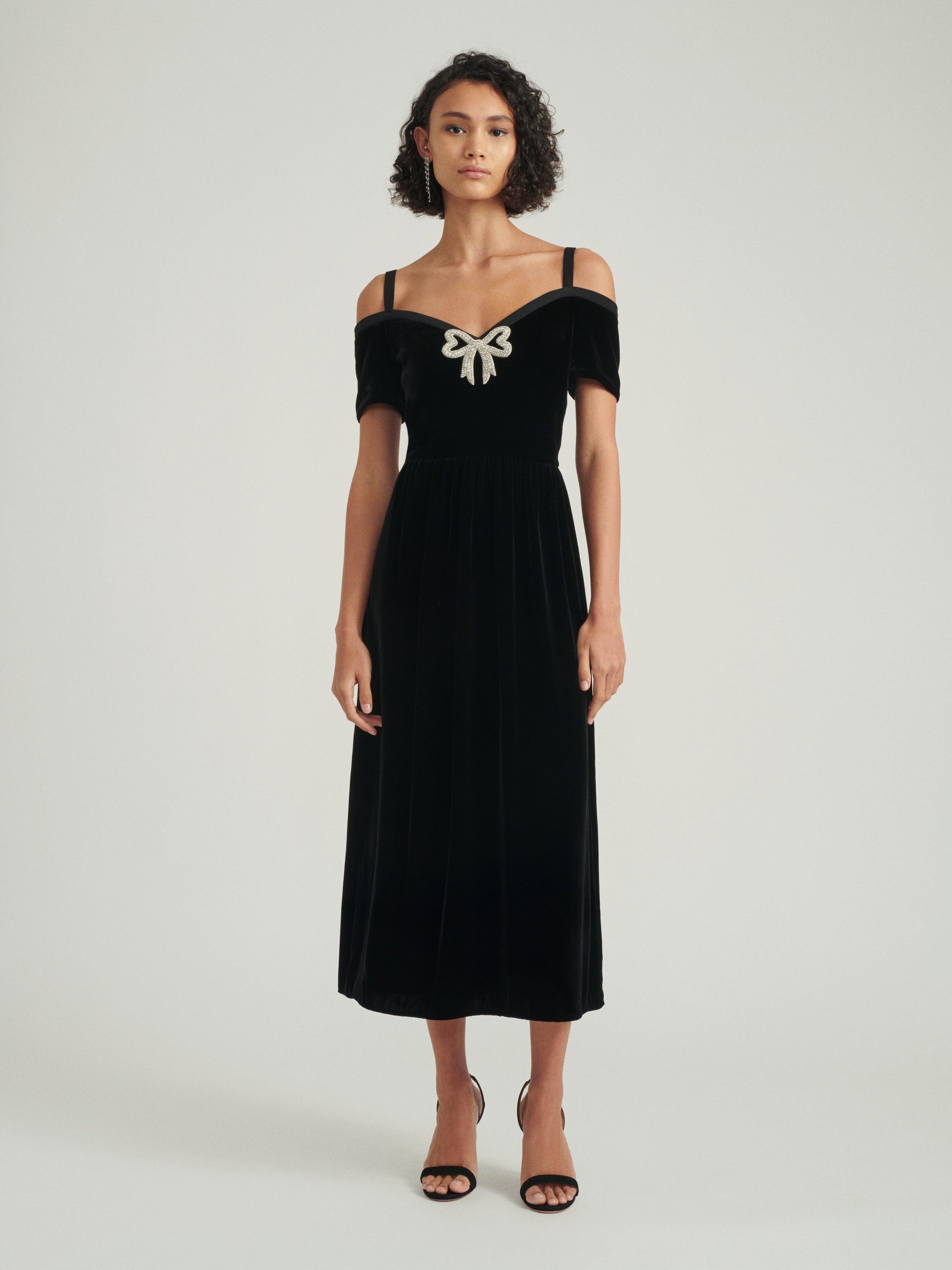 Saloni Clementine Bow Dress in White Lyst