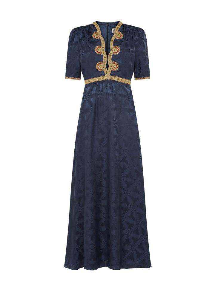 Saloni Tabitha Dress in Blue Lyst