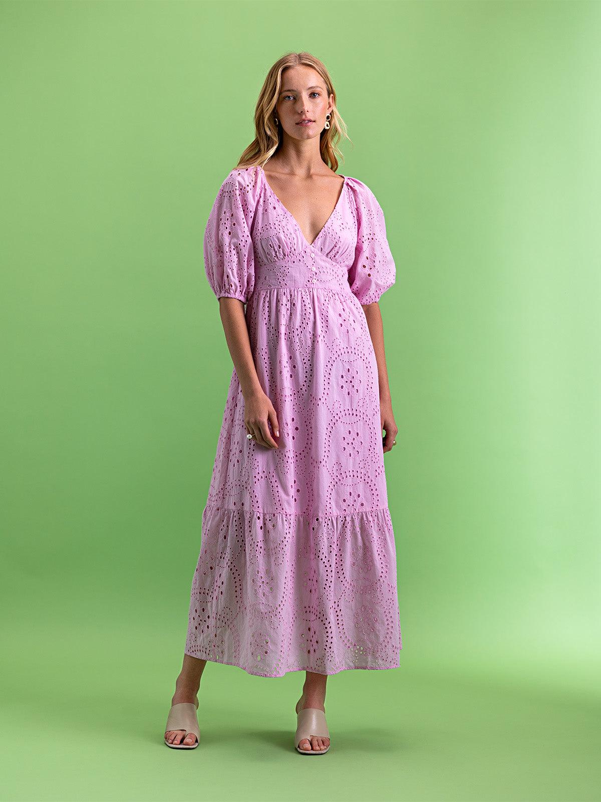 Sanctuary Maxi Eyelet Dress Pink No.3 in Purple Lyst