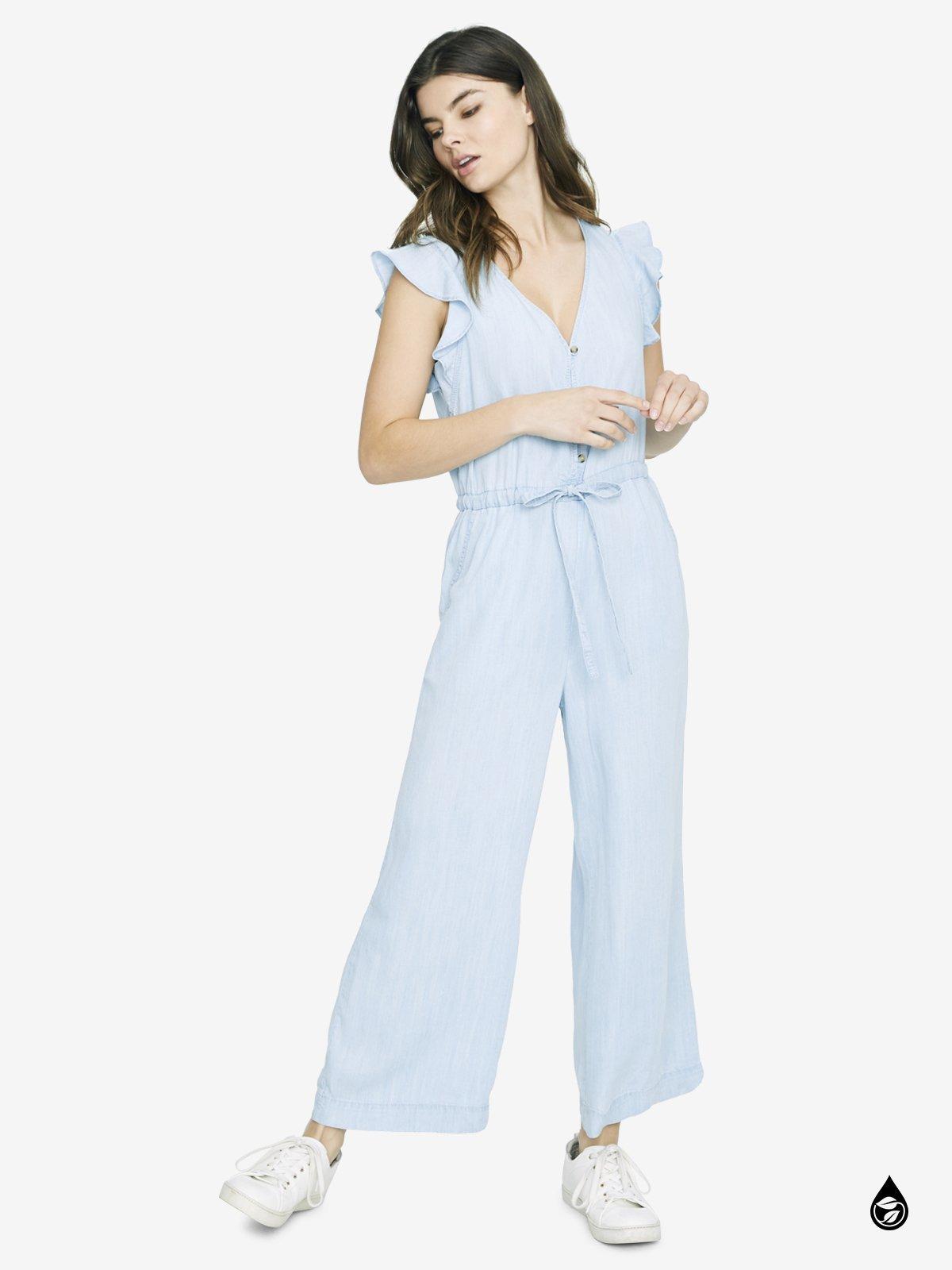 mica ruffle sleeve jumpsuit