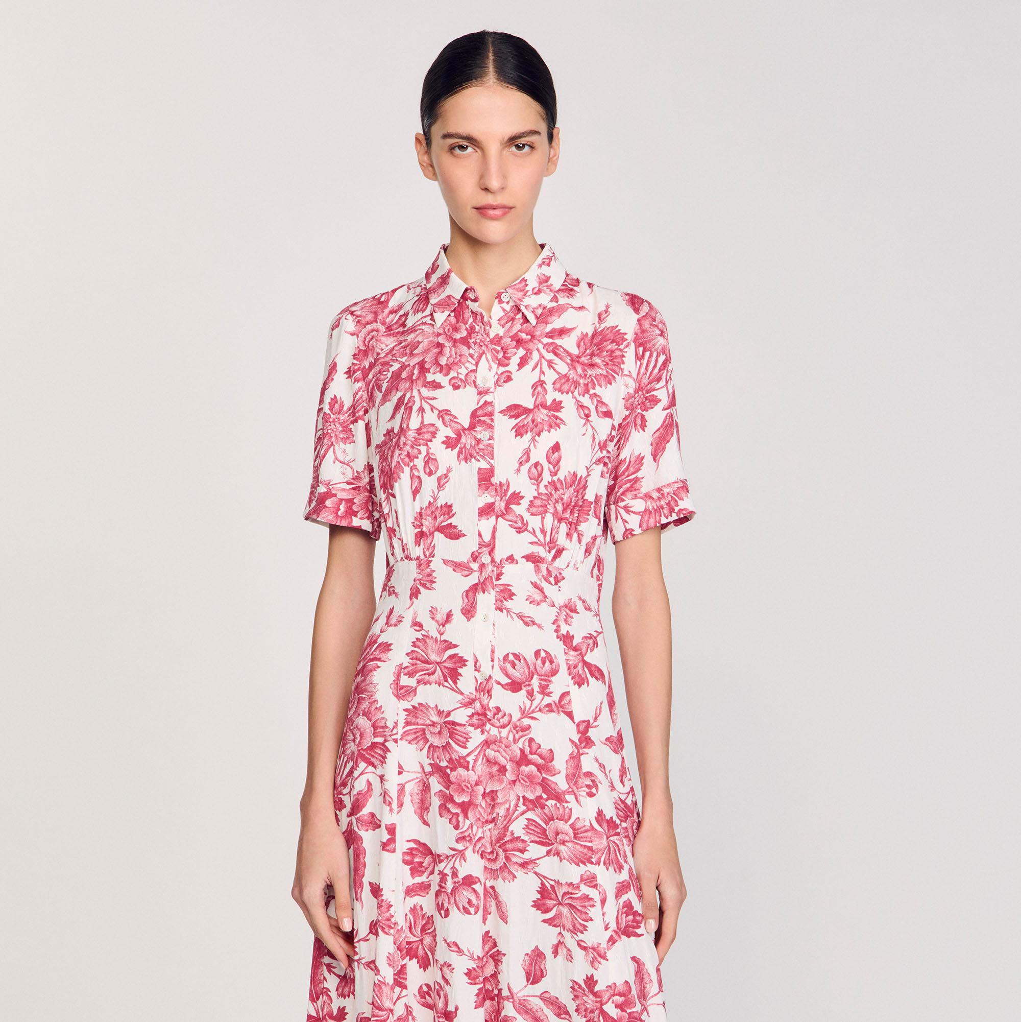 sandro pink floral dress My favorite Sandro Paris dress of the season | Fashion and Cookies