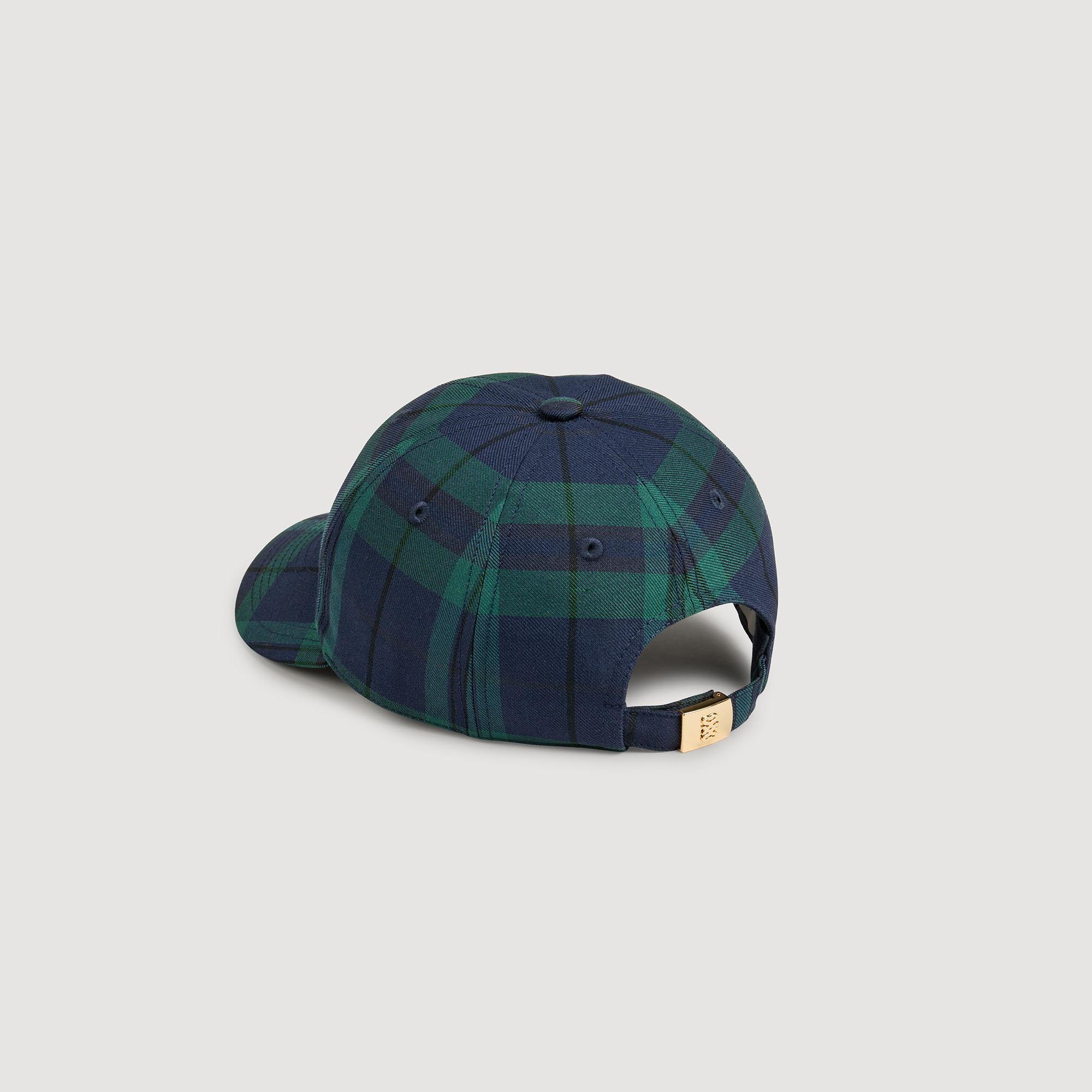 Sandro Checked Cap in Blue | Lyst UK display picture 3