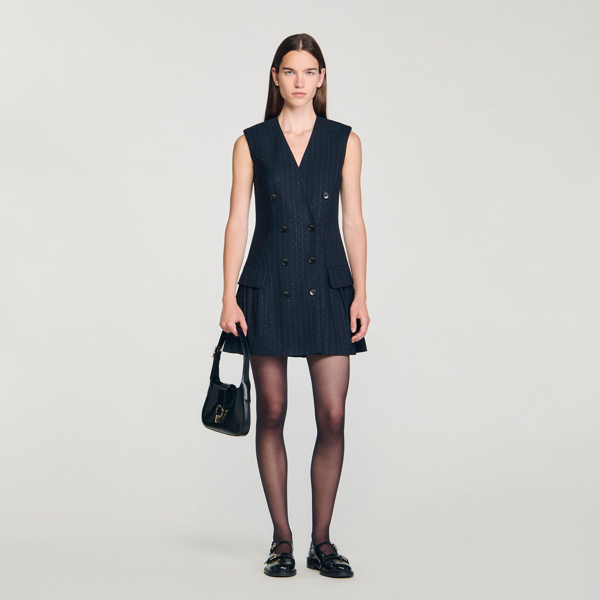 Robe Courte Robe Blazer Sandro Robe Courte Tailleur Strassée