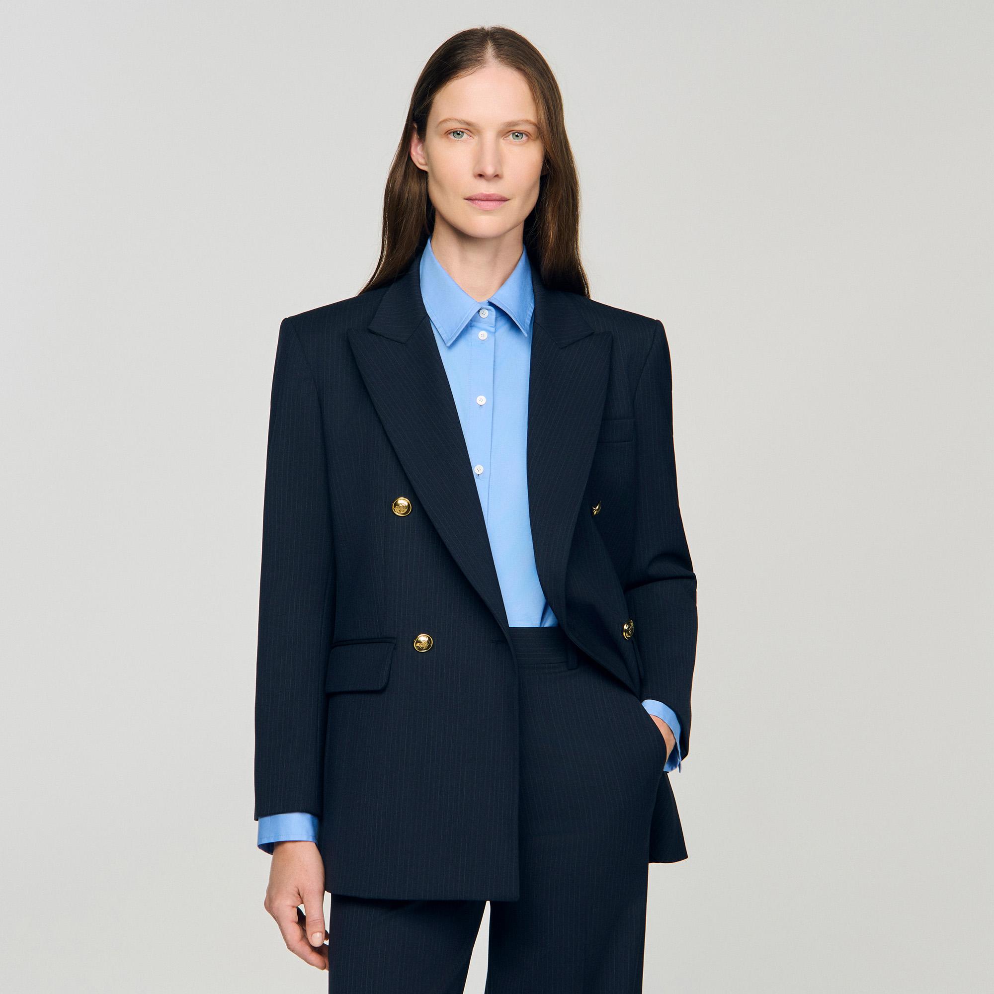 Veste Rayee Veste Tailleur Sandro Vestes Sport, Blazers Et Vestes - Main Image