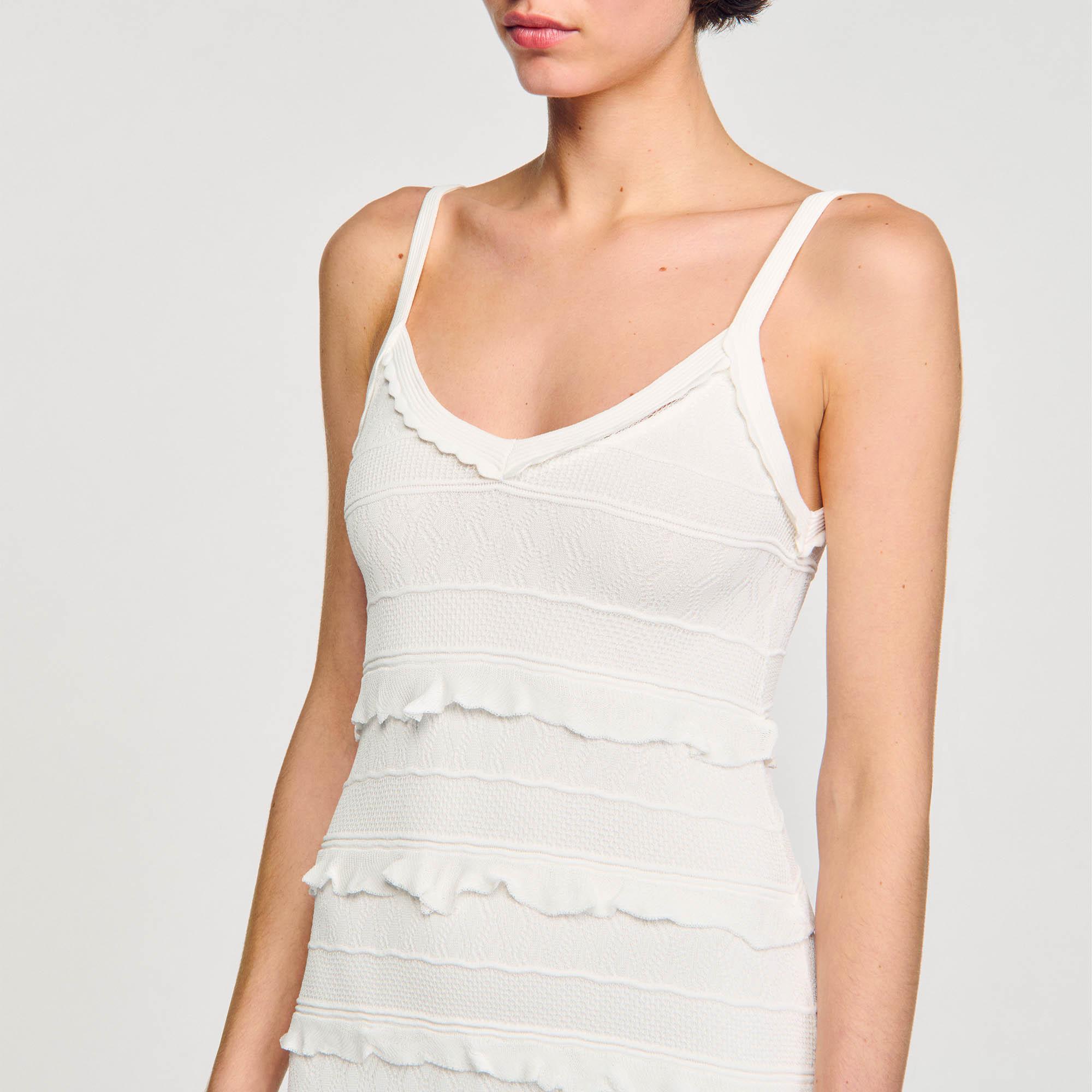 Knitted Dress Sandro White Lace Dress Sandro Knit Maxi Dress In